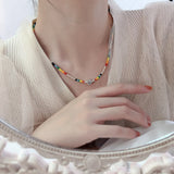 Colorful Beaded Necklace - Clothing Whore