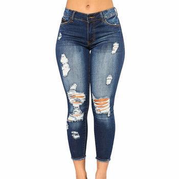 High Waist Jeans Stretch Denim - Clothing Whore