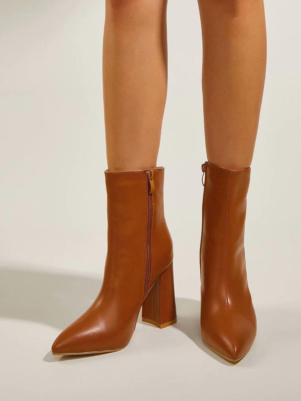 Pointed Toe Short Boots - Clothing Whore