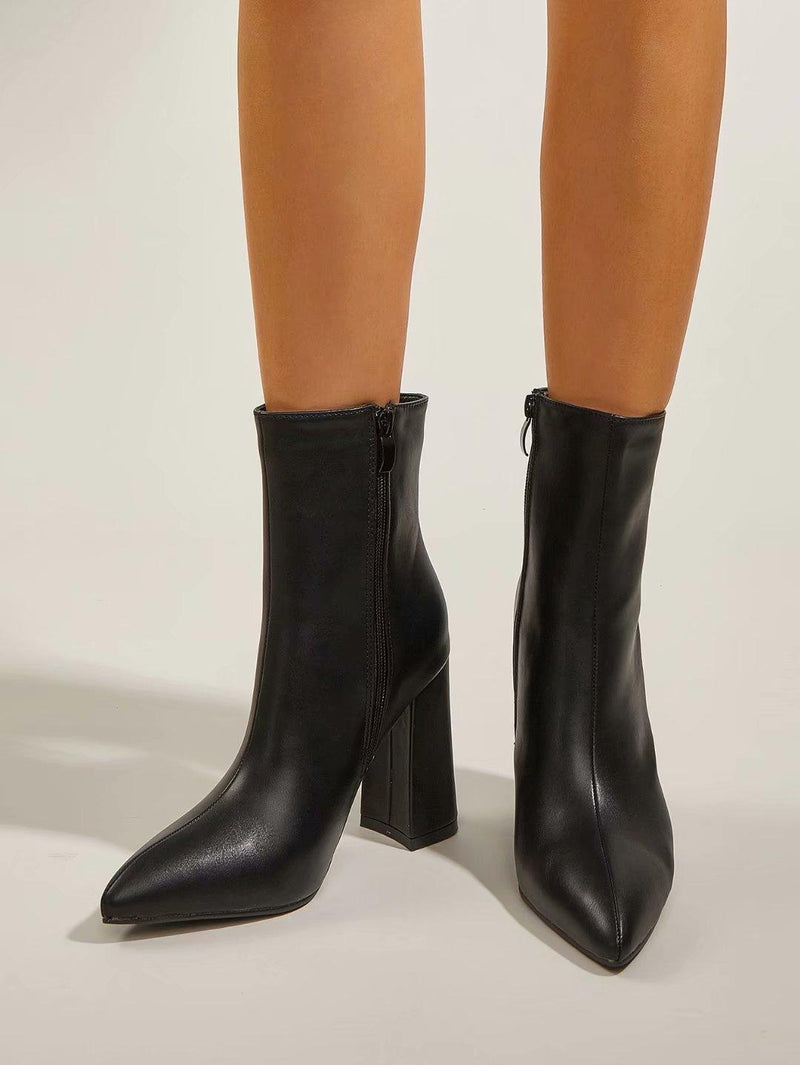 Pointed Toe Short Boots - Clothing Whore