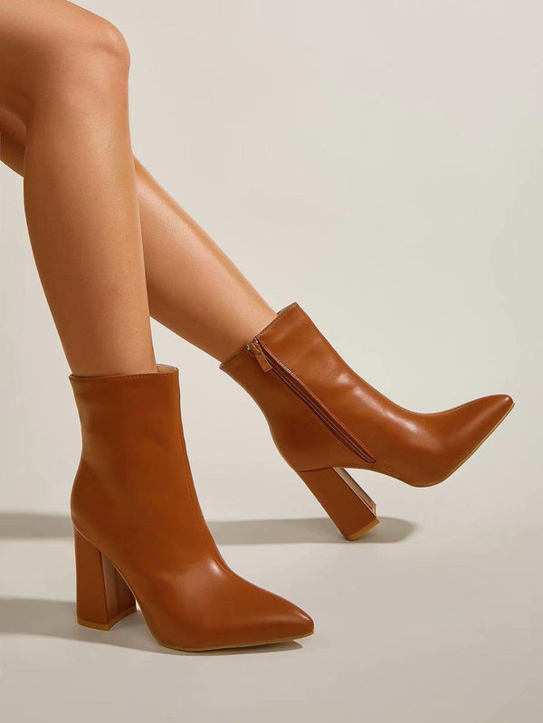 Pointed Toe Short Boots - Clothing Whore