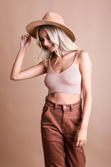 Rib Knit Lounge Crop - Clothing Whore