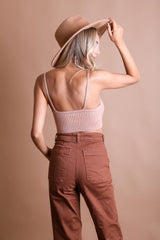 Rib Knit Lounge Crop - Clothing Whore