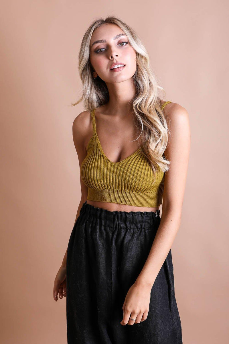 Rib Knit Lounge Crop - Clothing Whore