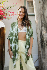 Festive Tie-Dye Kimono - Clothing Whore