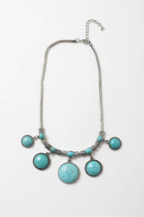 Turquoise Charm Link Necklace - Clothing Whore